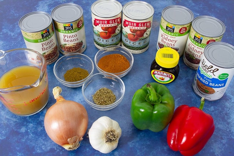 Simple Vegan Chili Ingredients