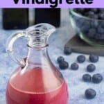 blueberry vinaigrette dressing in a glass jar