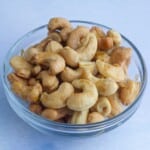 Maple Roasted Cashews. photograph by Dessert Done Light, Lafayette, La.