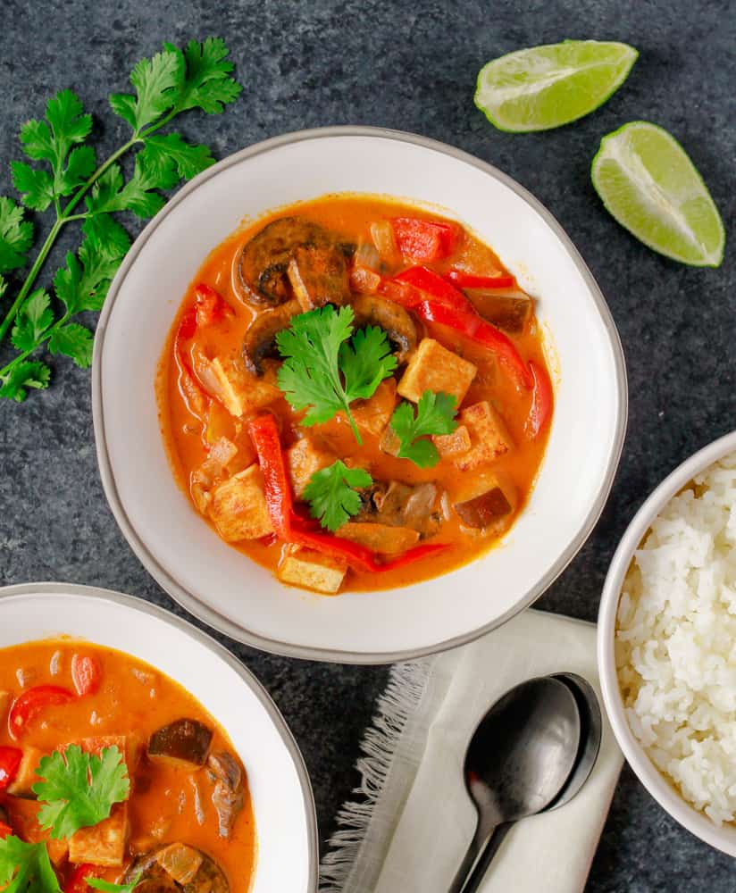 Easy Vegan Thai Red Curry. Photograph by Happycowandme.com.