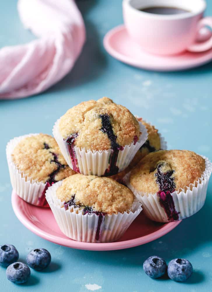 skinny vegan blueberry muffins