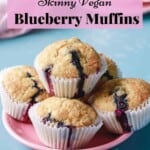 Skinny Vegan Blueberry Muffins