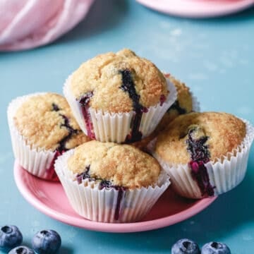 Low-calorie blueberry muffins