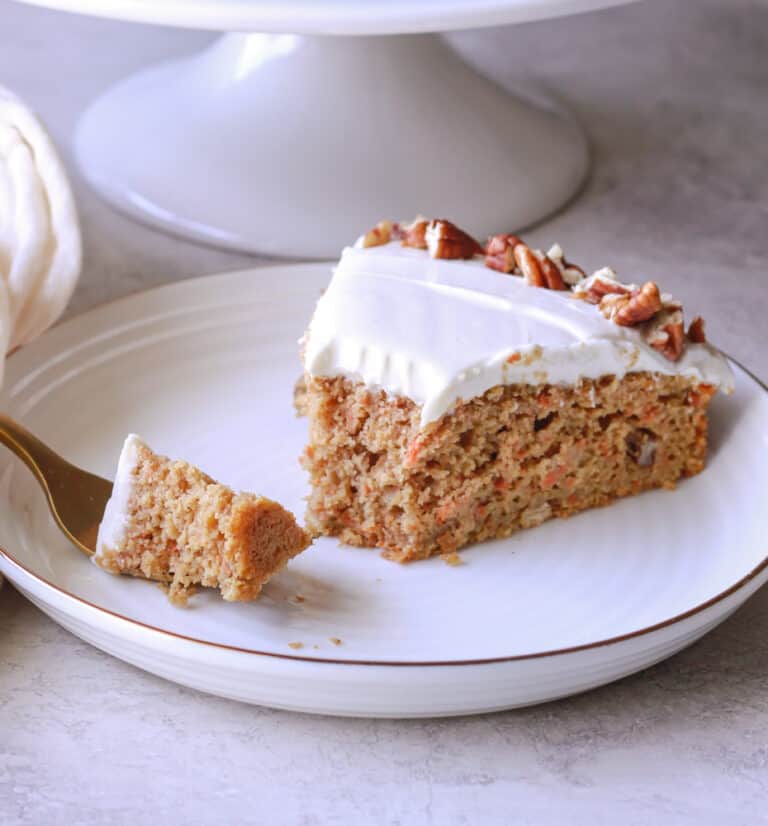 healthy carrot cake with oat flour