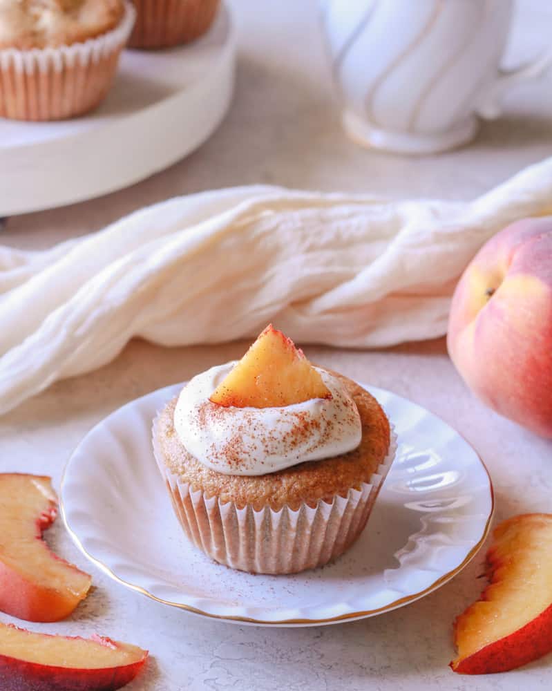 Healthy Peaches and Cream Muffins