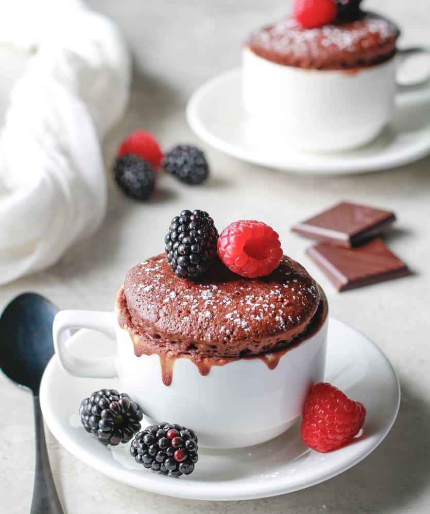 Double Chocolate Protein Mug Cake (made with oats)