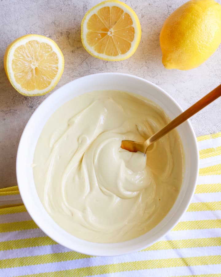 Healthy lemon cream cheese frosting (no butter)