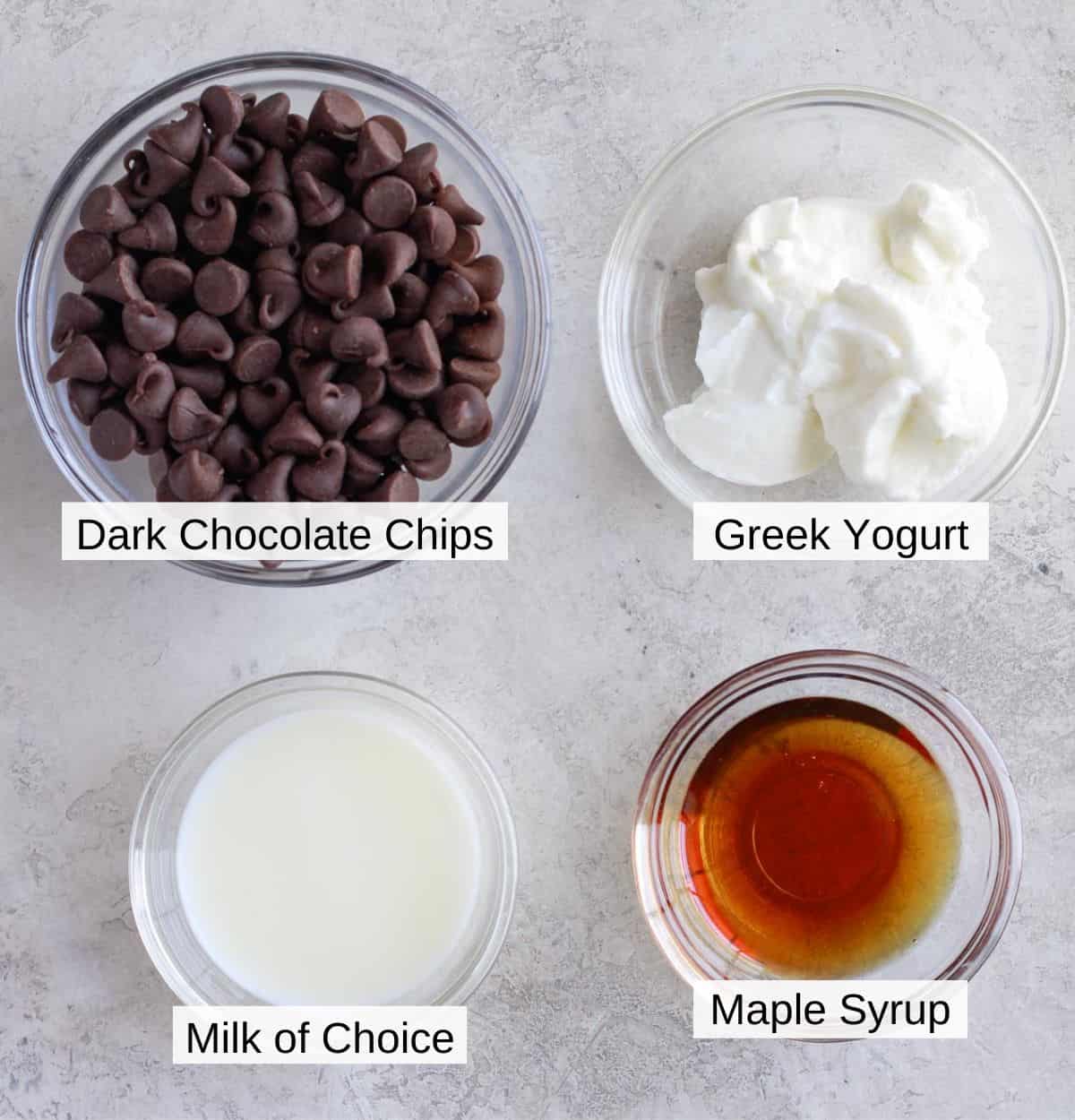the ingredients to make chocolate ganache