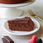 Chocolate Oat Flour Cake with chocolate ganache