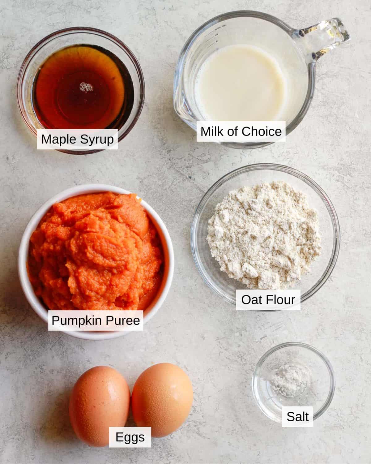 ingredients to make the filling for dog pumpkin pie