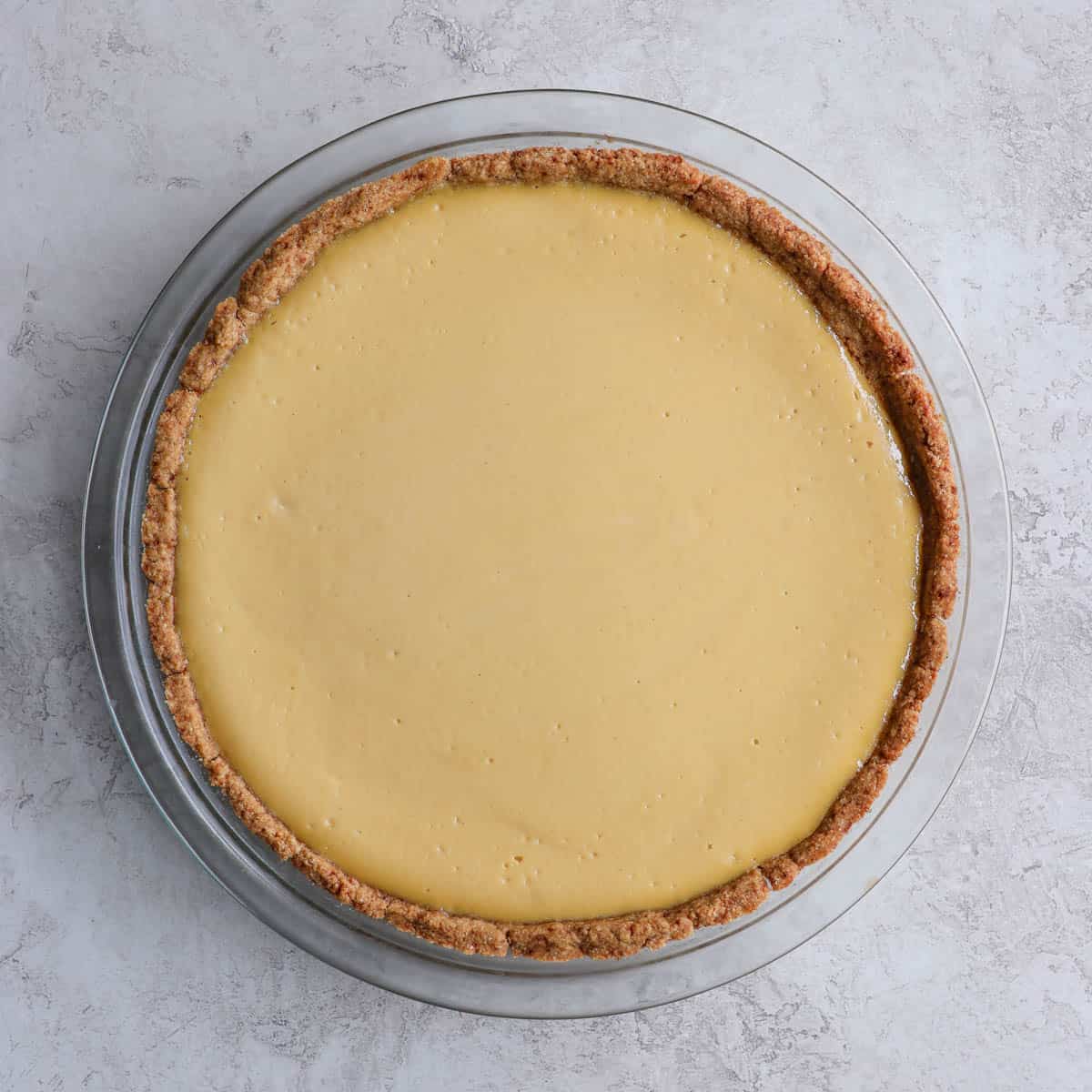 key lime pie after being baked