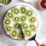 Kiwi cake with light cream cheese frosting