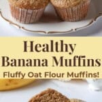 healthy oat flour banana muffins