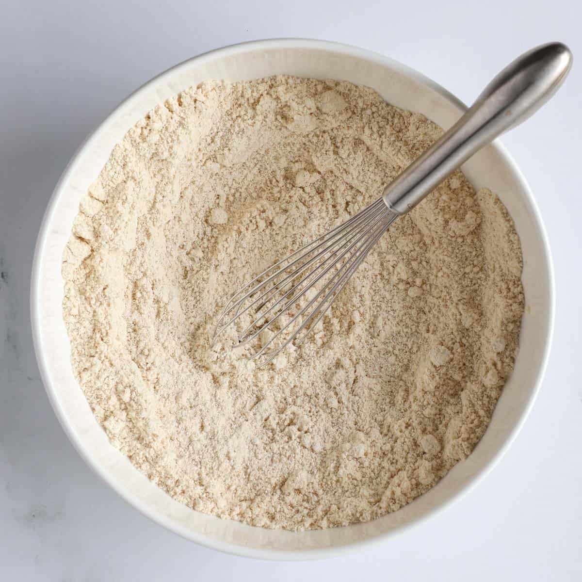 dry ingredients whisked together